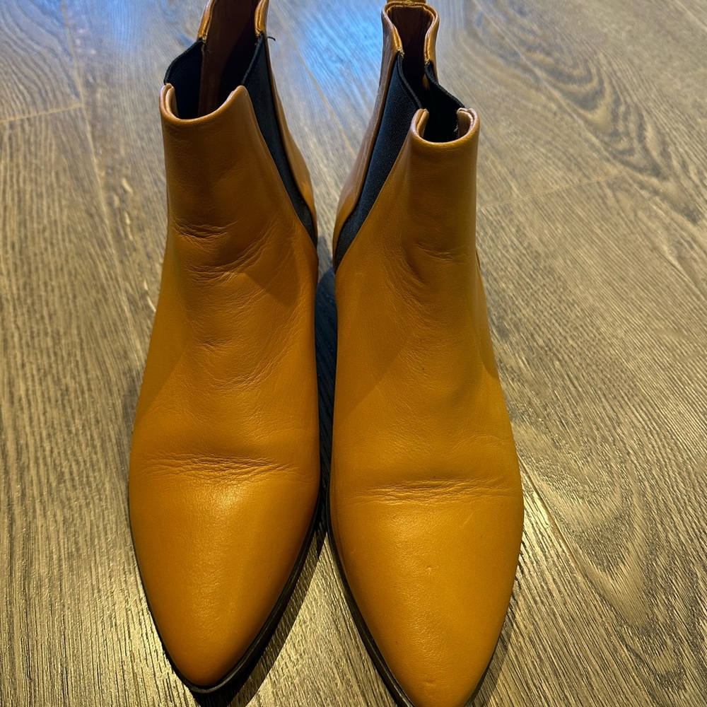 Frank and Oak brown dress booties